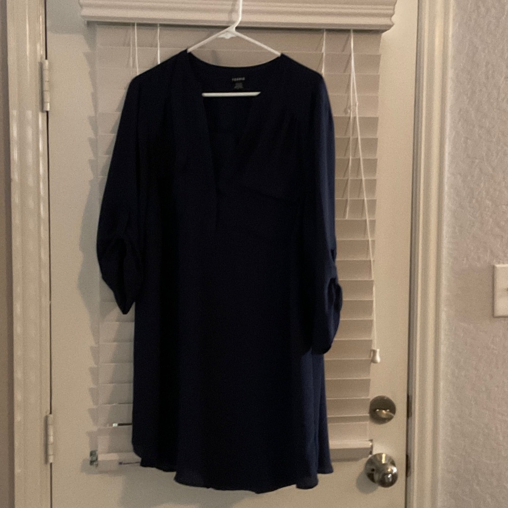 Torrid Navy Blouse EUC